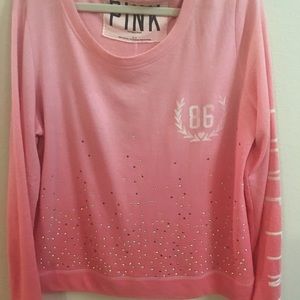 VS Pink Soft Slouchy bling sweatshirt